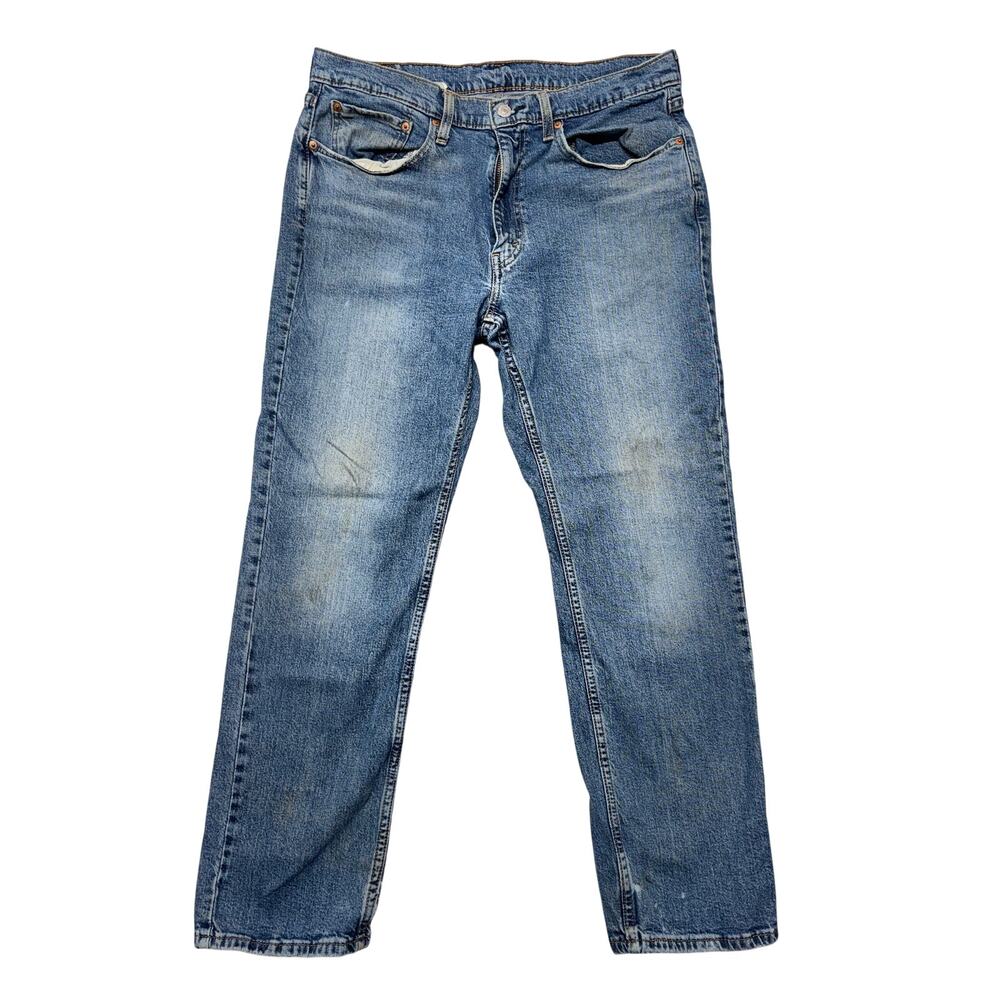 Levi's 514 Jeans 36 x 30 Mens Straight Fit Leg Classic Dark Wash Workwear Denim